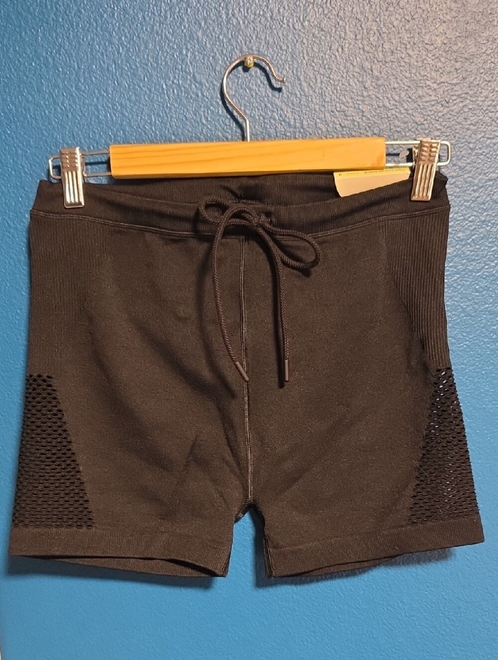 AERIE Black Knit Drawstring Active Shorts